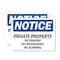 Signmission Private Property No Parking No Trespassing OSHA Notice Sign, Vinyl Decal, 10in W x 7in L, 2PK OS-2PACK-NS-D-710-L-17837 - alternate 1